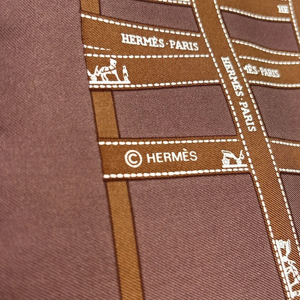 Hermes Ribbon Scarf and Box 16.5” x 16.5” - Picture 9 of 12